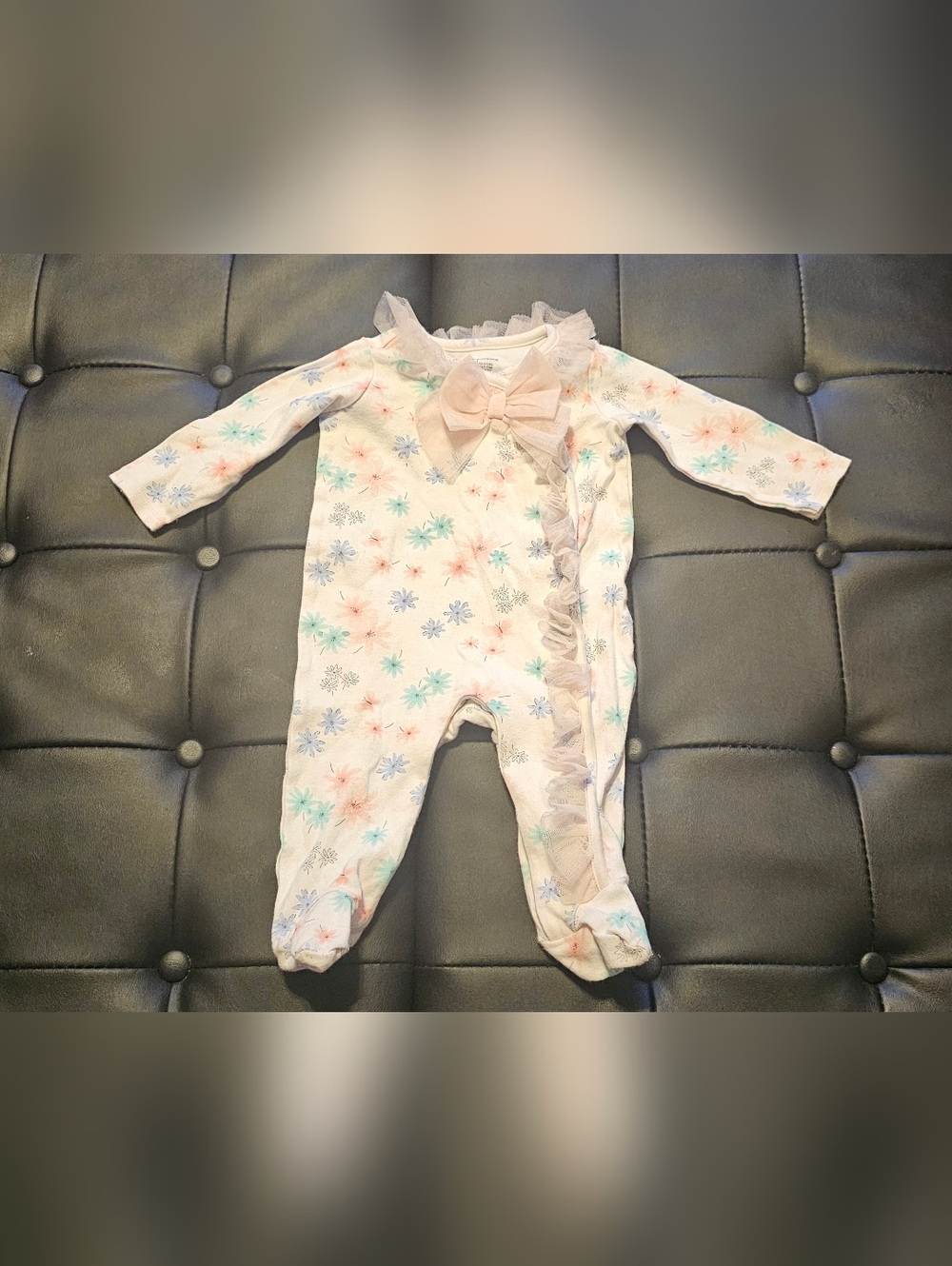 Baby Girl 3 To 6 Months Sleep N Play Sleeper Footed Pajamas Euc